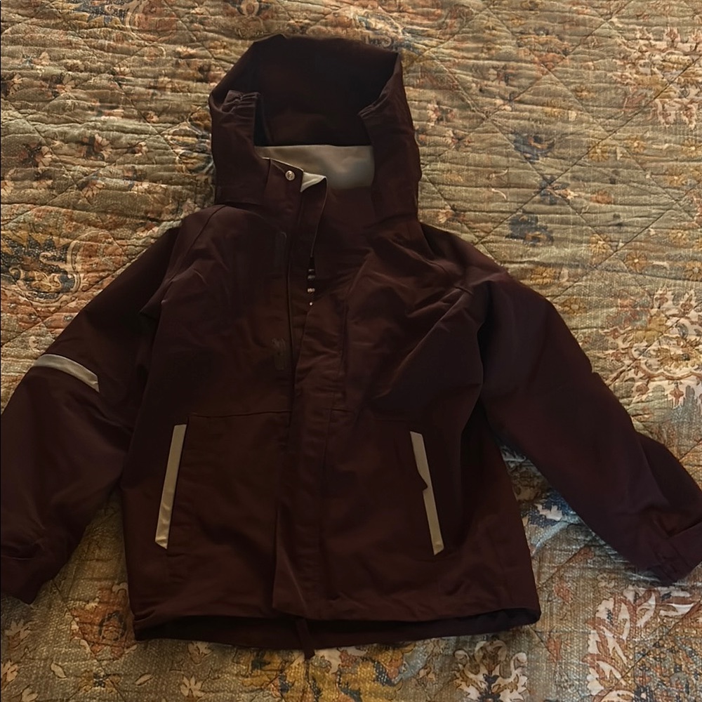 Polarn O. Pyret Red-Purple Raincoat with Hood
